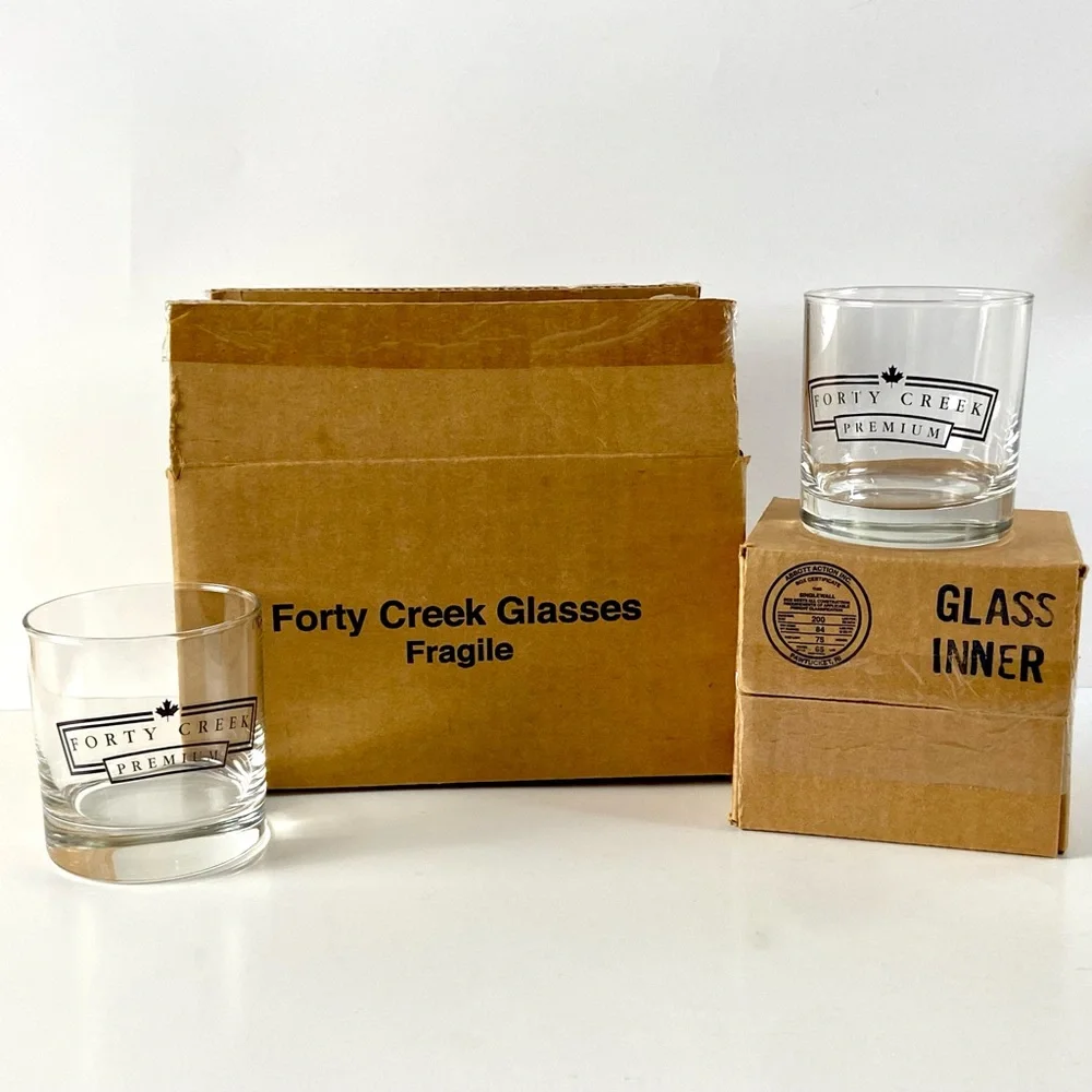Set of 2, ✨New in Box✨Forty Creek Premium Whiskey Glasses - Picture 2 of 7